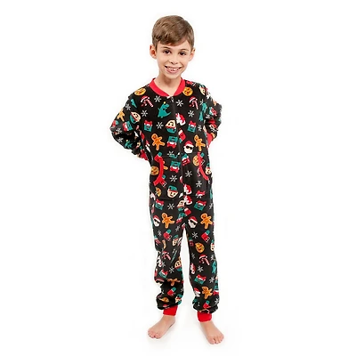 George Kids' Unisex Long-Sleeve Holiday Sleeper with personalized bum flap