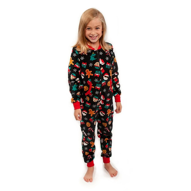 George Kids' Unisex Long-Sleeve Holiday Sleeper with personalized bum flap