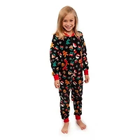 George Kids' Unisex Long-Sleeve Holiday Sleeper with personalized bum flap