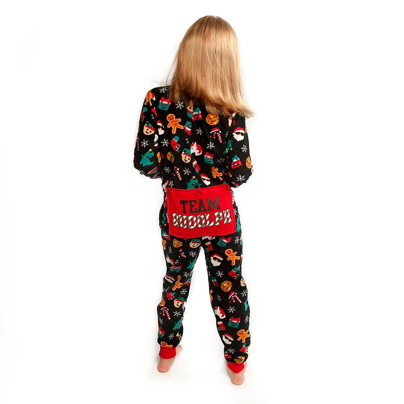 George Kids' Unisex Long-Sleeve Holiday Sleeper with personalized bum flap