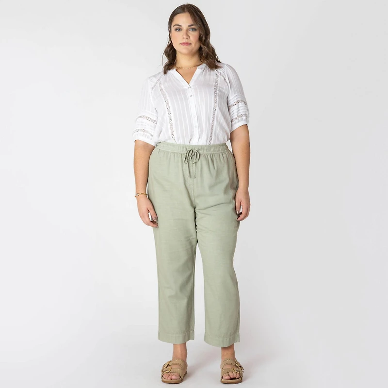 Devoted Taille Plus Femme Pantalon de jogging ample à jambes larges