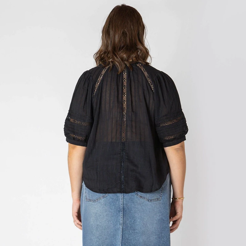 Devoted Women’s Plus size short sleeve button up blouse