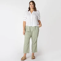 Devoted Women’s Plus size short sleeve button up blouse