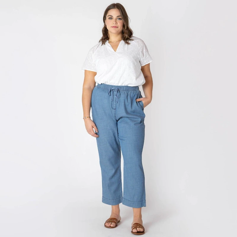 Devoted Taille Plus Femme Pantalon de jogging ample à jambes larges