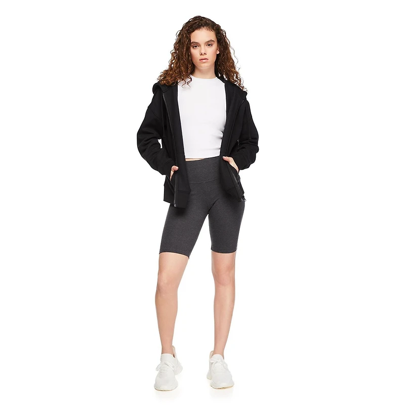 No Boundaries Women's Oversized Zip-Up Hoodie