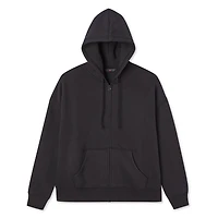 Haut à capuchon surdimensionné zippé sur la longueur No Boundaries pour femmes