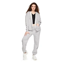 Haut à capuchon surdimensionné zippé sur la longueur No Boundaries pour femmes Tailles TP–TTG