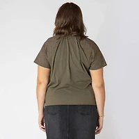Devoted Taille Plus Femme blouse à manches courtes