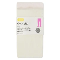 George Baby Girls' Cotton Blend Tights 2-Pack