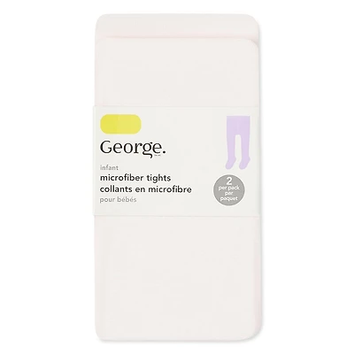 Lot de 2 paires collants en microfibre George pour bébés filles Tailles 2-24 mois