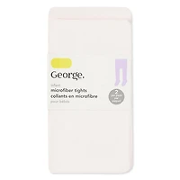 Lot de 2 paires collants en microfibre George pour bébés filles Tailles 2-24 mois