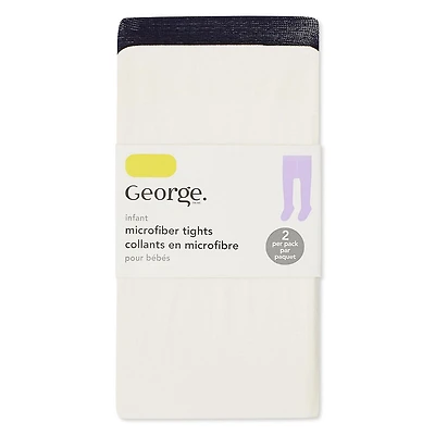 Lot de 2 paires collants en microfibre George pour bébés filles Tailles 2-24 mois