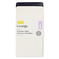 Lot de 2 paires collants en microfibre George pour bébés filles Tailles 2-24 mois