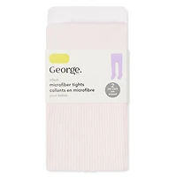 George Baby Girls' Microfibre Tights 2-Pack