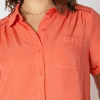 Devoted Women’s Plus size button up mini dress