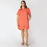 Devoted Women’s Plus size button up mini dress