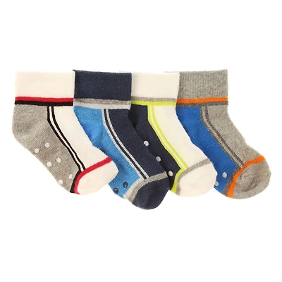 George Socquettes antideprapantes pour bebes 4pk • 0-12 mois, Pointures 0-3   <br>• 12-24 mois, Pointures 2-5<br>• 24-36 mois, Pointures 5-8