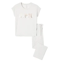 George Women's Jersey Pajamas 2-Piece Set