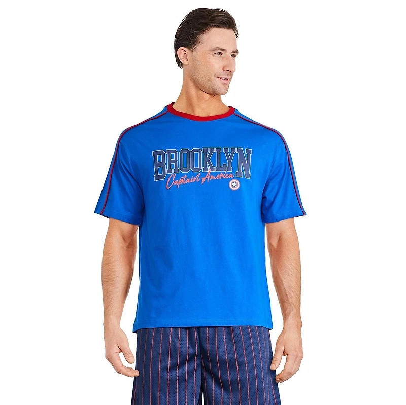 Marvel Men's Captain America Ringer Tee