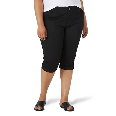 Lee Riders Women's Plus Comfort Waist Utility Capri