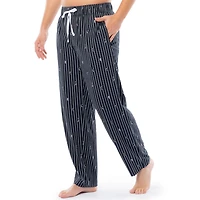 Fruit of the Loom Men's Sueded Jersey Cotton Sleep Pants, black
