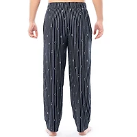 Fruit of the Loom Men's Sueded Jersey Cotton Sleep Pants, black