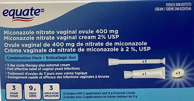 Equate Miconazole Combo pack