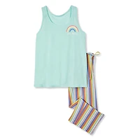 Ensemble de nuit 2 pièces débardeur et pantalon capri George pour femmes