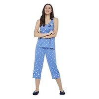 Ensemble de nuit 2 pièces débardeur et pantalon capri George pour femmes
