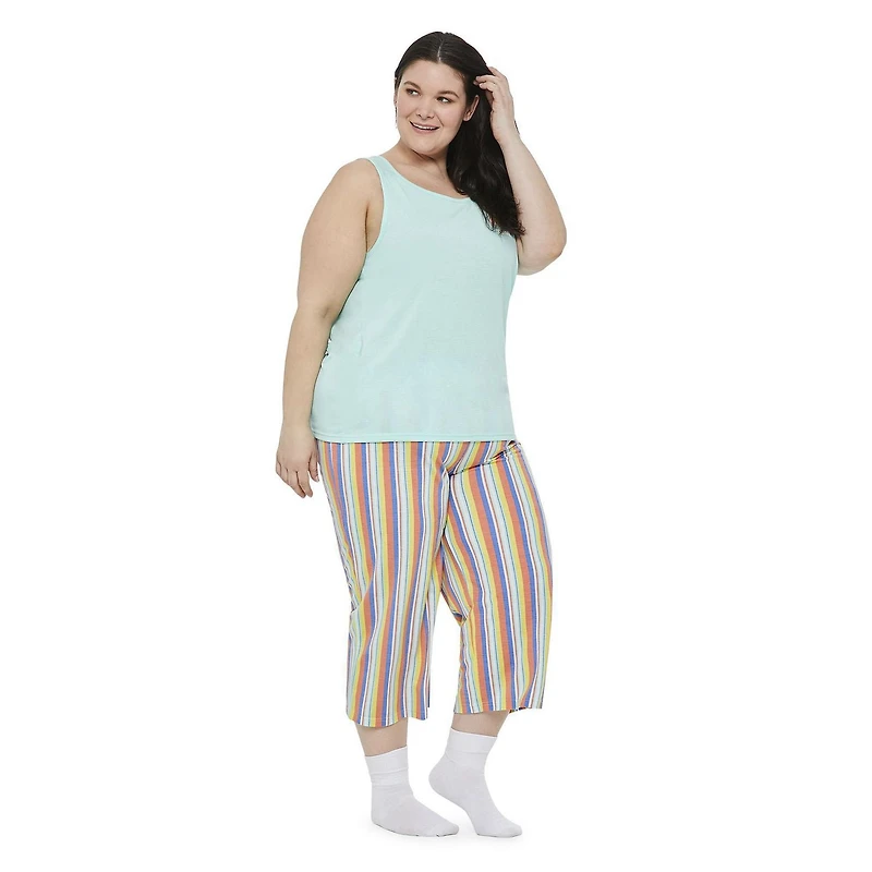 George Plus Women's Tank and Capri 2-Piece Sleep Set