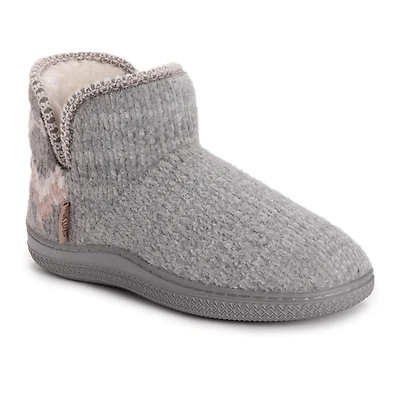 MUK LUKS Ladies Bootie Slippers Grey, Sizes 5-10