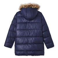 George Girls' Flip Sequin Sleeve Fashion Parka