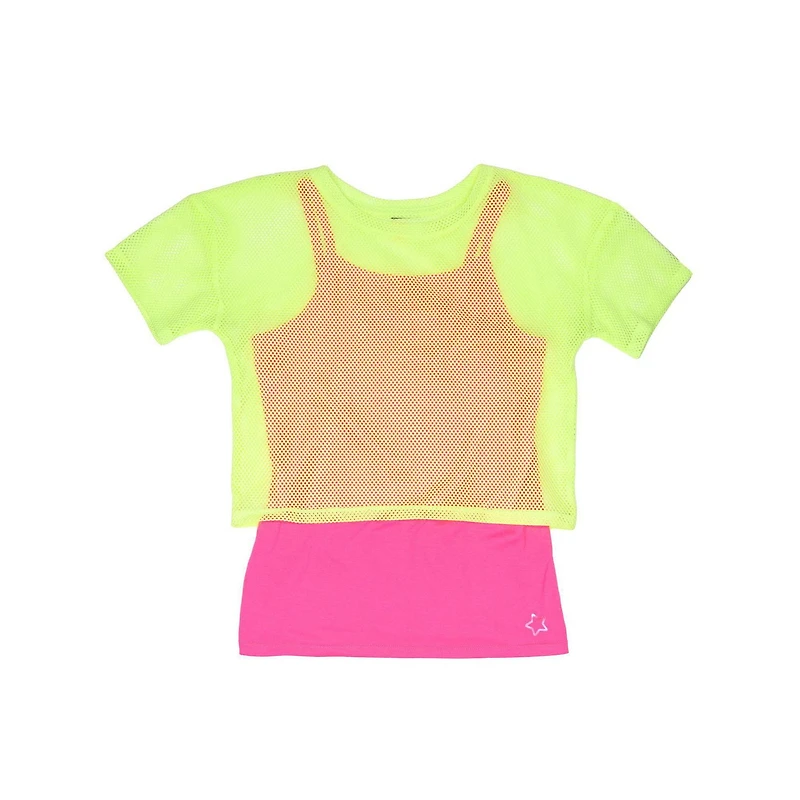 Girl's Mini Pop Kids Neon Bright Top