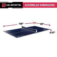 MD Sports Plateau de conversion de tennis de table, filet rétractable, pré-assemblé, bleu