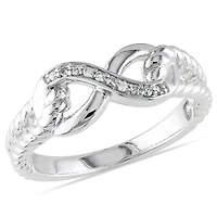 Miabella Diamond Accent Sterling Silver Infinity Ring