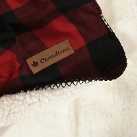 Canadian Buffalo Plaid Throw with Reversable Sherpa Back by Canadiana