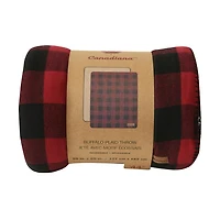 Canadian Buffalo Plaid Throw with Reversable Sherpa Back by Canadiana
