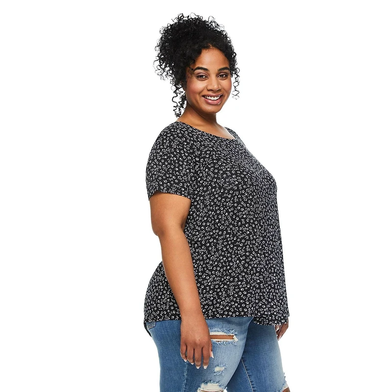 George Women's Plus Lattice Back Tee, Sizes 1X-4X