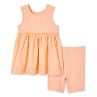 George Toddler Girls' Eyelet Top 2-Piece Set