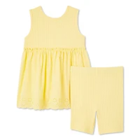 George Toddler Girls' Eyelet Top 2-Piece Set