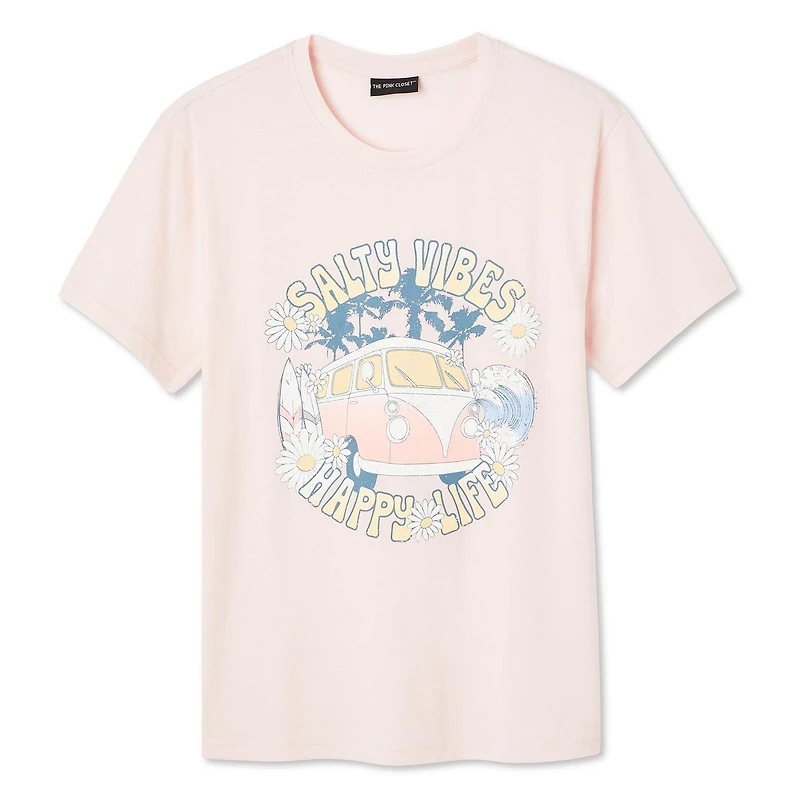 The Pink Closet Women's Boyfriend Fit Tee, Sizes XS-XL