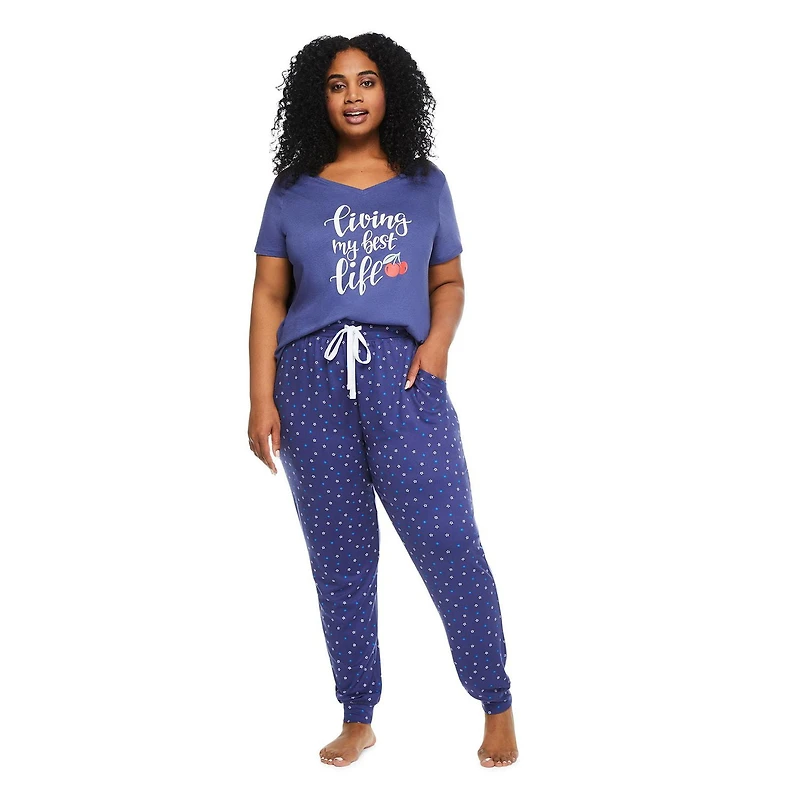 George Women's Plus Peached Jersey Jogger