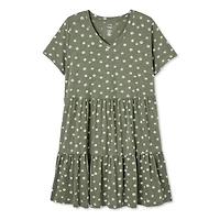 George Women's Plus Tiered T-Shirt Dress