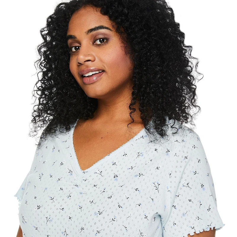 George Women's Plus Pointelle Sleepshirt, Sizes 1X-4X