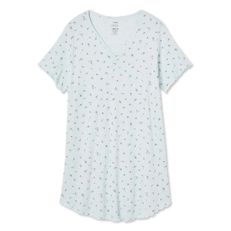 George Women's Plus Pointelle Sleepshirt, Sizes 1X-4X