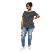 George Women's Plus Lattice Back Tee, Sizes 1X-4X