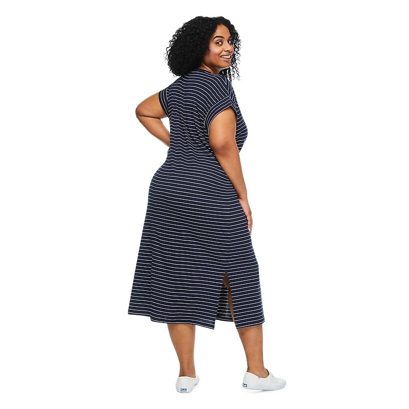 Robe t-shirt mi-longue George Plus pour femmes Tailles 1X-4X