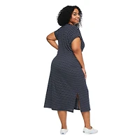 Robe t-shirt mi-longue George Plus pour femmes Tailles 1X-4X