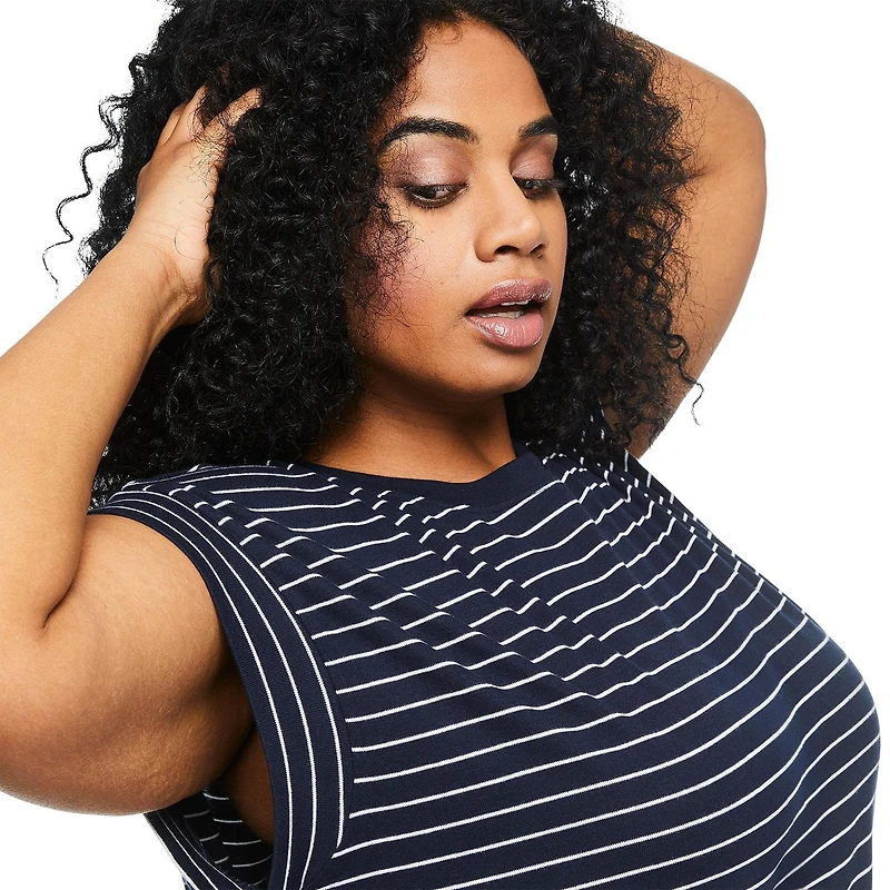 Robe t-shirt mi-longue George Plus pour femmes Tailles 1X-4X