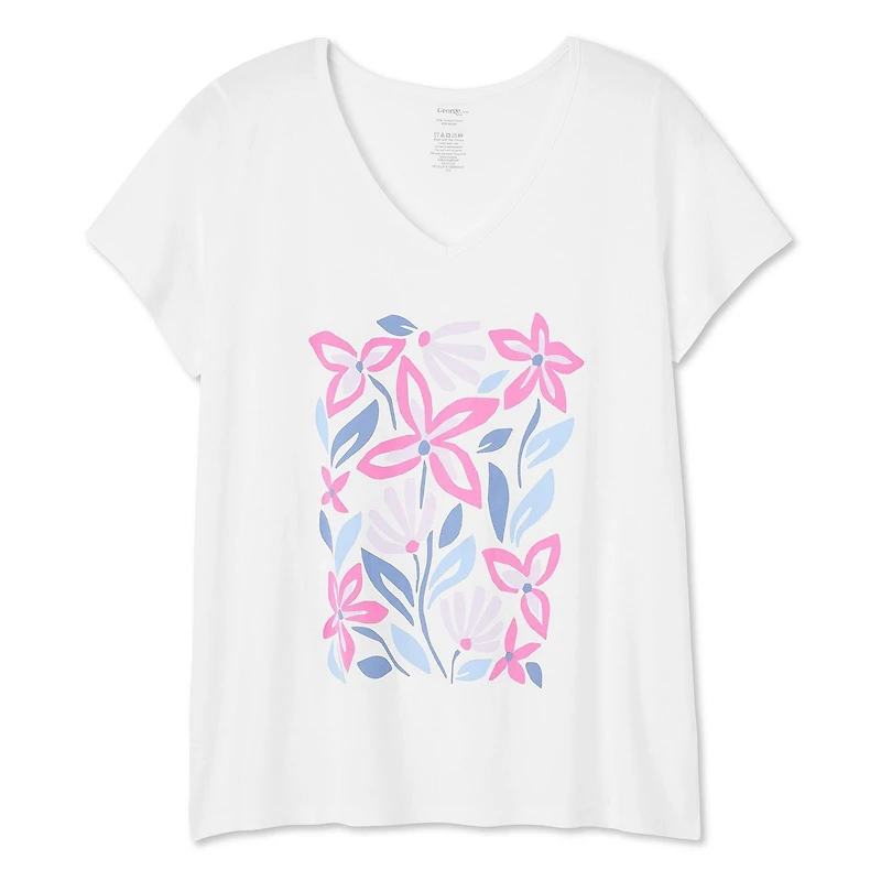 T-shirt avec encolure en V George Plus pour femmes